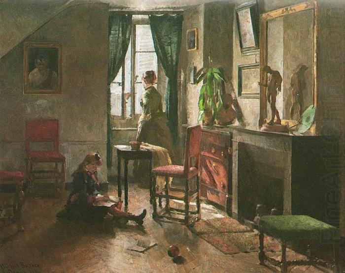 Harriet Backer Interior med figurer china oil painting image